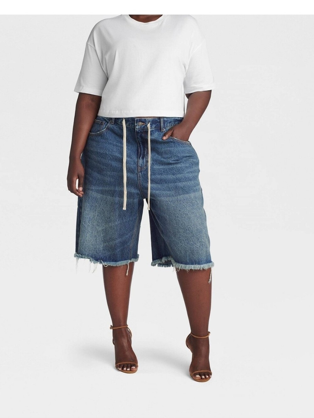 KBB By Kahlana Women's The Lynnox Short Dark Wash Size 18